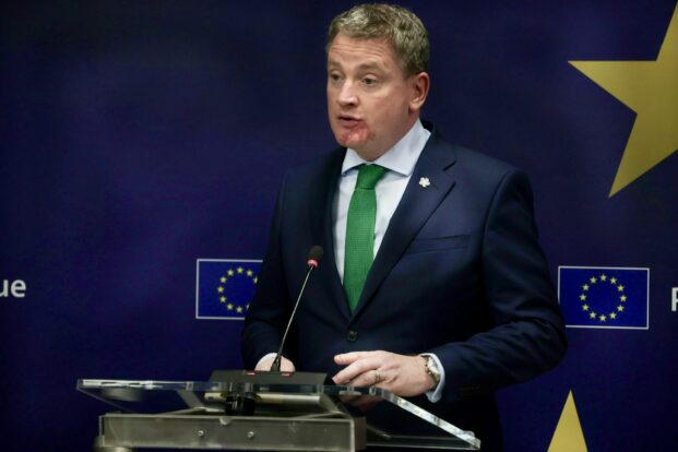 Alan Gibbons, velvyslanec Irska v České republice, na konferenci: Právní stát v Česku, 21. července 2026, Praha | fotografie: Natalie Pfleger, TI
