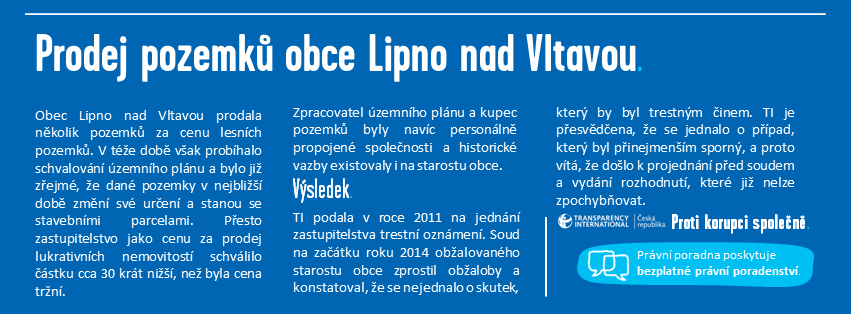 Prodej pozemků obce Lipno nad Vltavou - Infografika